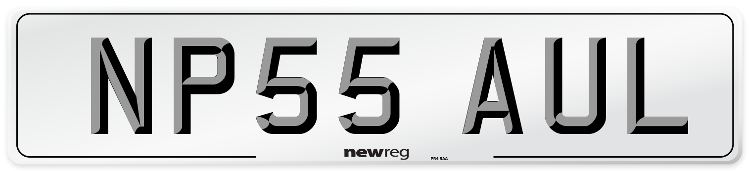 NP55 AUL Number Plate from New Reg
